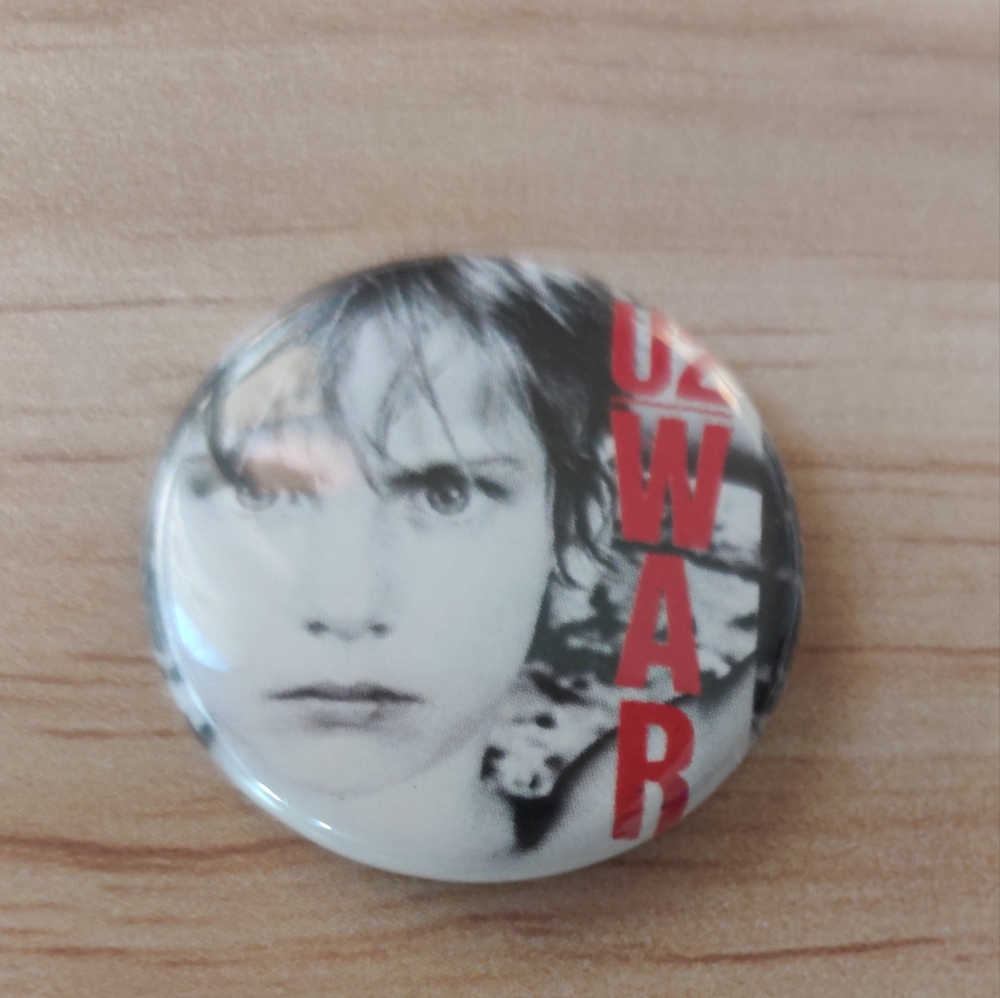 Set of 3 Vintage U2 "War" Button Pins